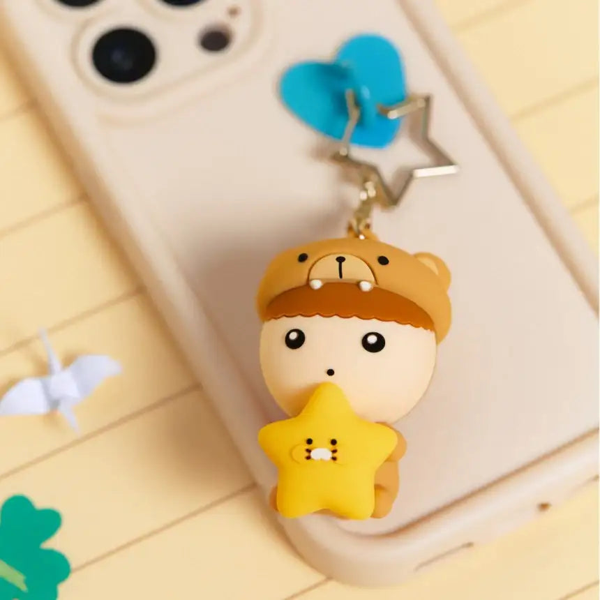 Maru Is a Puppy x Kakao Friends - Maru LED Figure Keyring - Webtoon Friends - Figure Keyring - Harumio