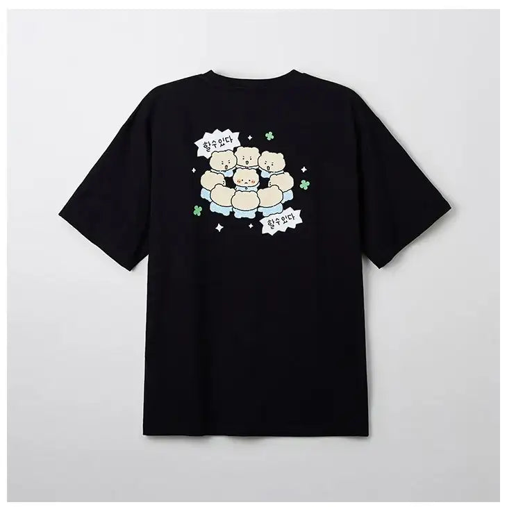 SPAO x Yurang Bear - Short Sleeve T-Shirt (Black) - SPAO - T-Shirt - Harumio