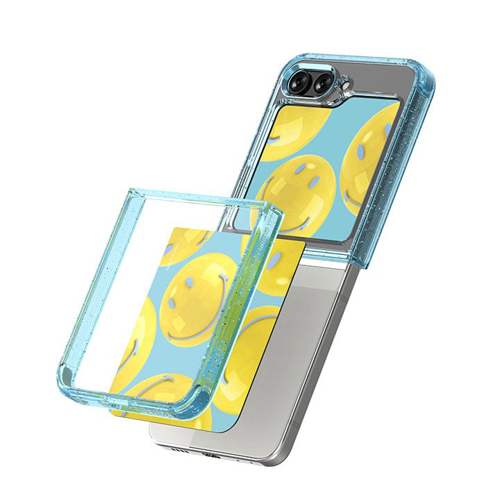 SLBS - Smiley Blue Balloon Suit Phone Case (Galaxy Z Flip5)