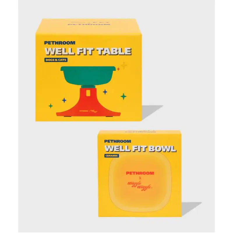 Wiggle Wiggle x Pethroom - Well Fit Table & Bowl Set - Wiggle Wiggle - Pet Supplies - Harumio