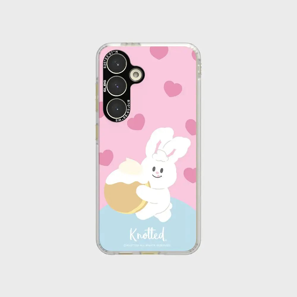 SLBS - Knotted Cream Bunny Impression Case (Galaxy S24 Series) - SLBS - Home & Living, Accessories - Harumio