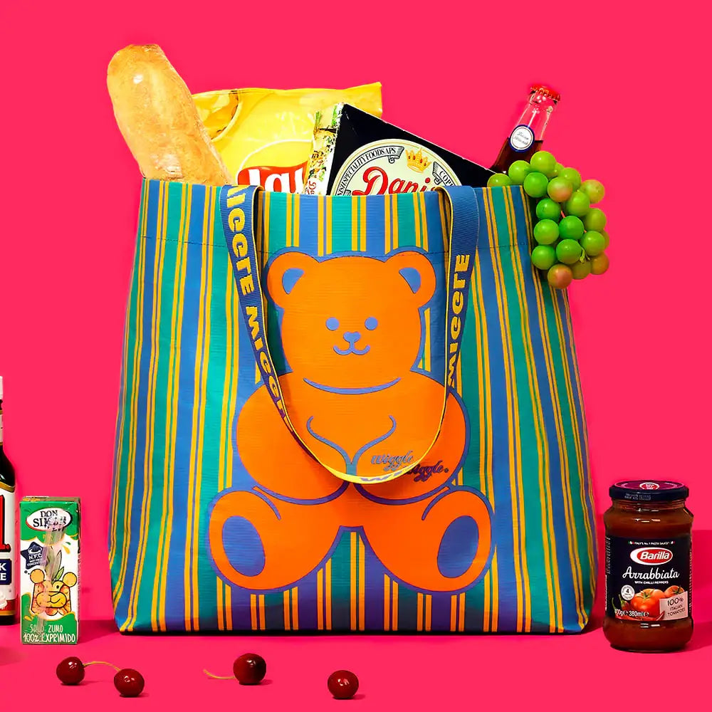 Wiggle Wiggle - Teddy Bear Reusable Shopper Bag (S) - Wiggle Wiggle - Clothing - Harumio