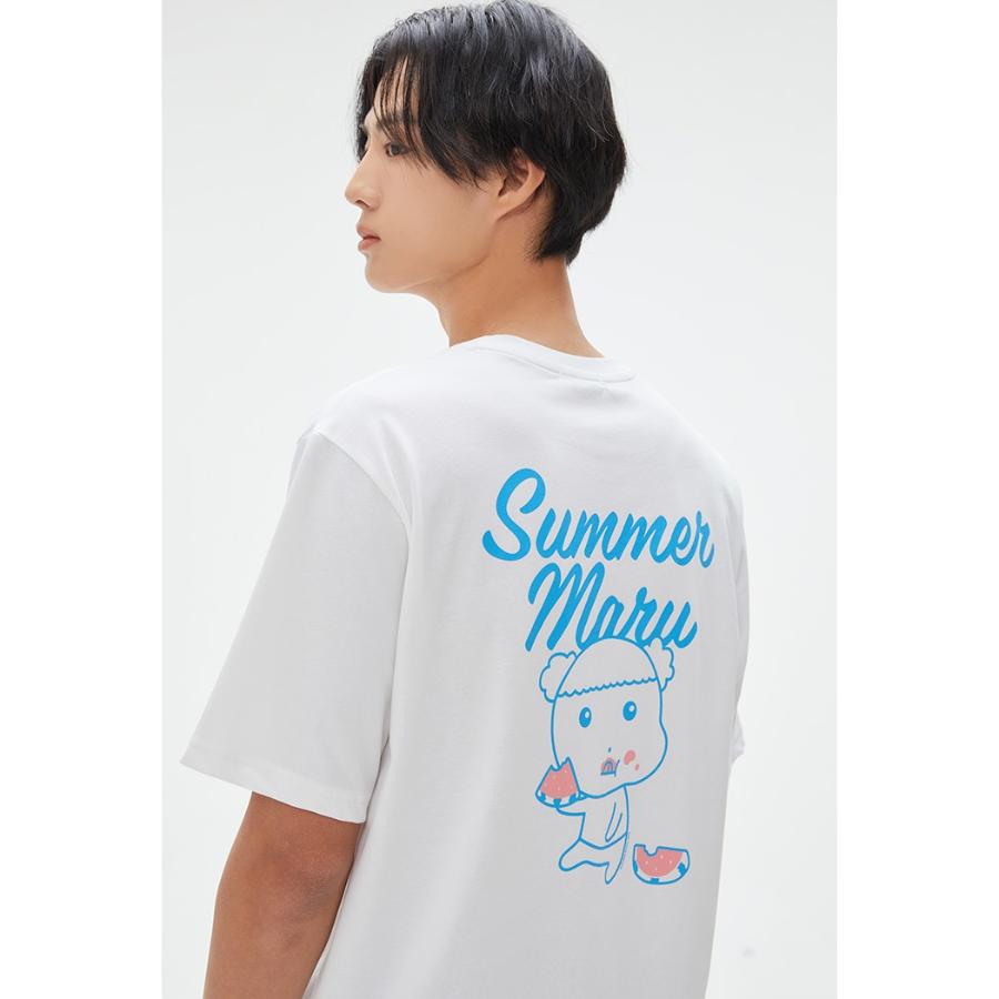 SPAO x Maru is a Puppy - Summer Maru Short Sleeve T-Shirt (Blue)