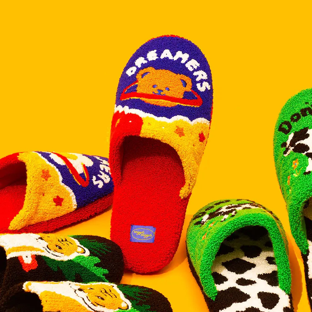 Wiggle Wiggle - Dreamers Terry Home Slippers - Wiggle Wiggle - Slipper - Harumio