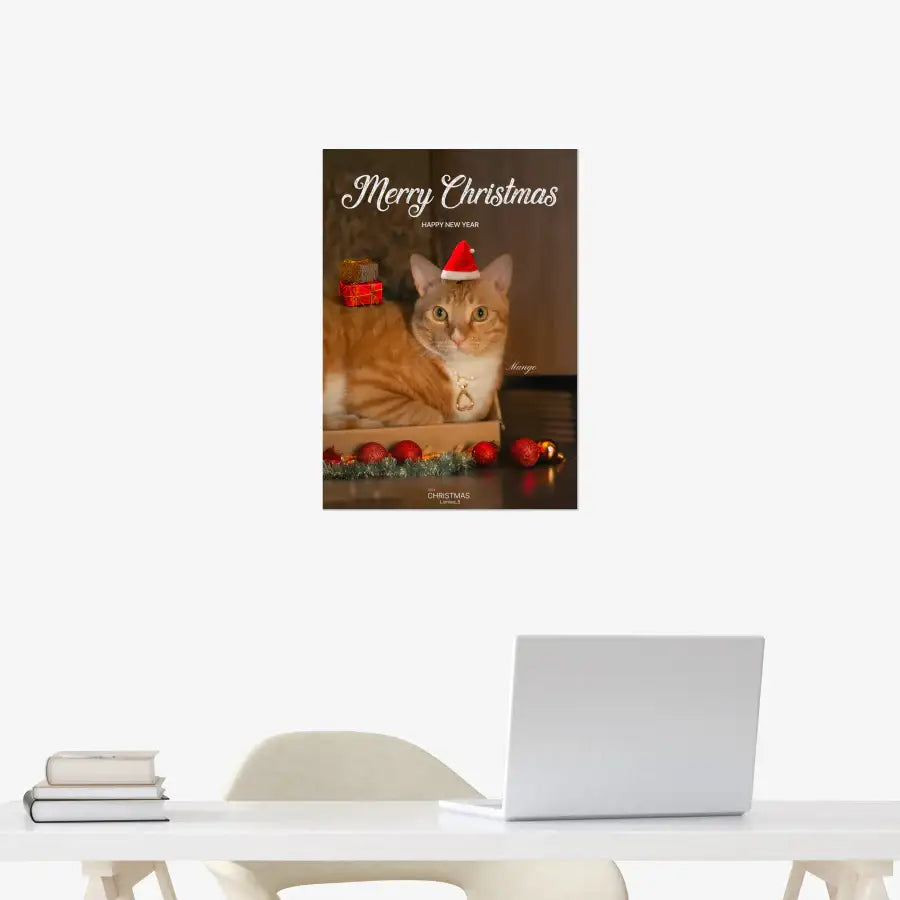 LionLeo - Christmas Cat A3 Poster - Marpple Shop - Poster - Harumio