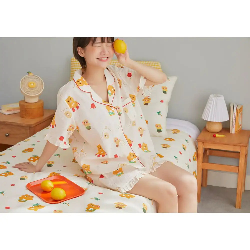 Kakao Friends - Sandplay Cooling Women Pajamas Set - Kakao Friends - Clothing - Harumio