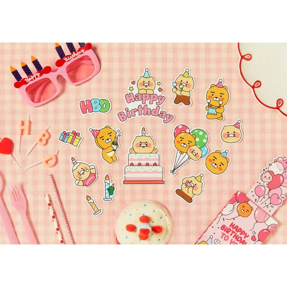 Kakao Friends - Ryan & Choonsik Bling Party HBD Deco Sticker - Kakao Friends - Accessories - Harumio