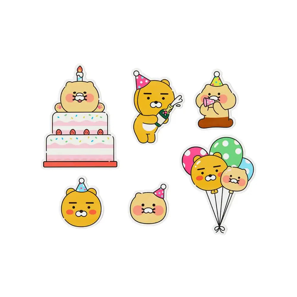 Kakao Friends - Ryan & Choonsik Bling Party HBD Deco Sticker - Kakao Friends - Accessories - Harumio