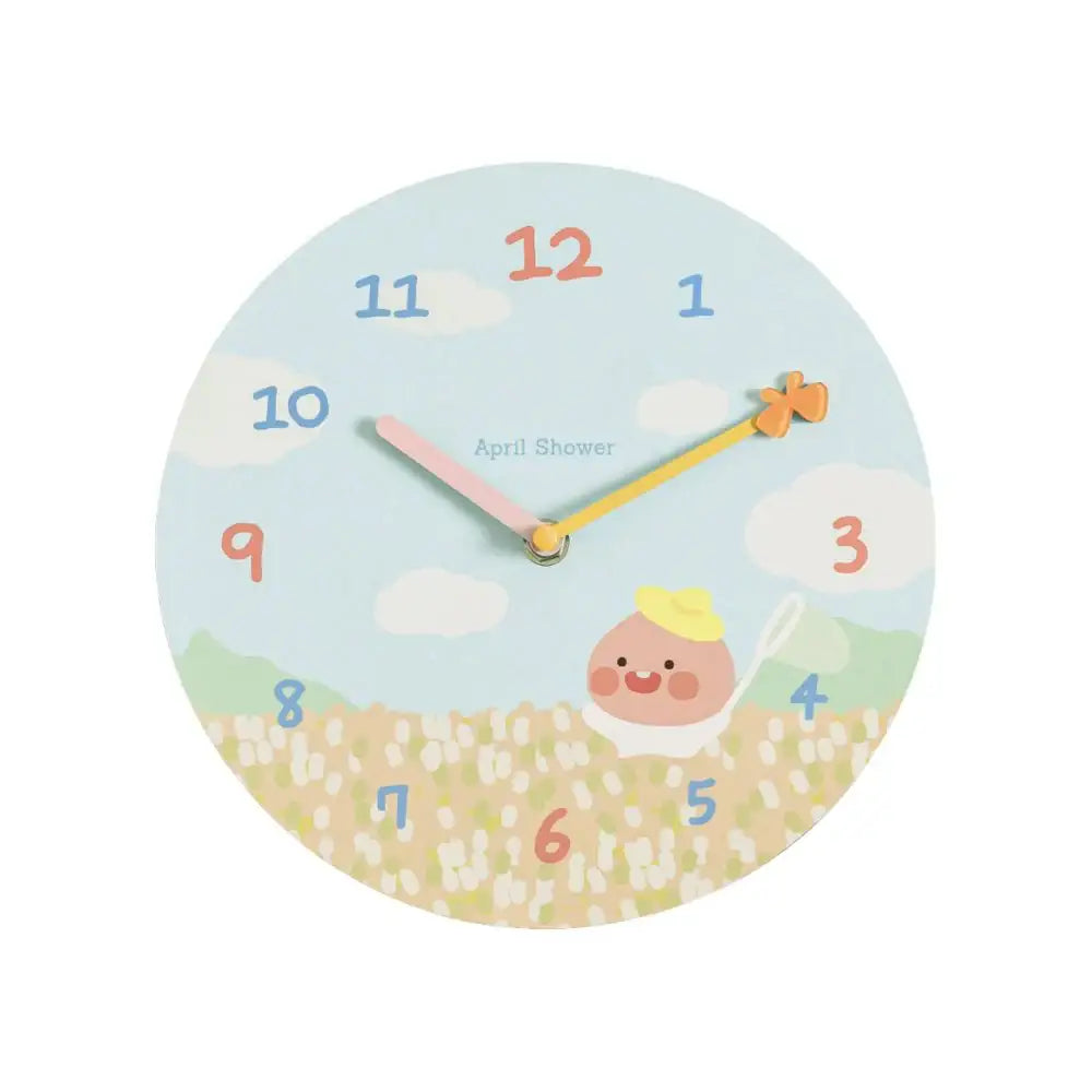 Kakao Friends - Apeach Summer Field Silent Wall Clock - Kakao Friends - Accessories - Harumio