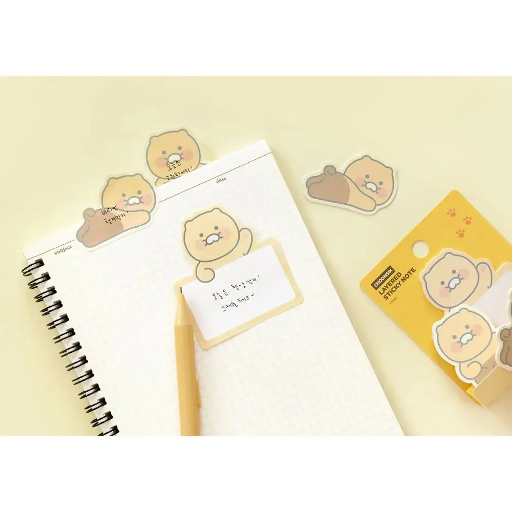 Kakao Friends - Choonsik Figure Layered Sticky Note - Kakao Friends - Accessories - Harumio