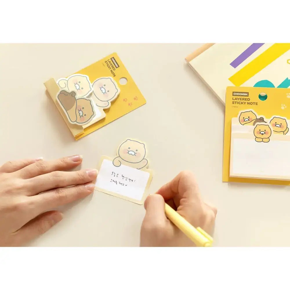 Kakao Friends - Choonsik Face 3-Layered Sticky Note - Kakao Friends - Accessories - Harumio