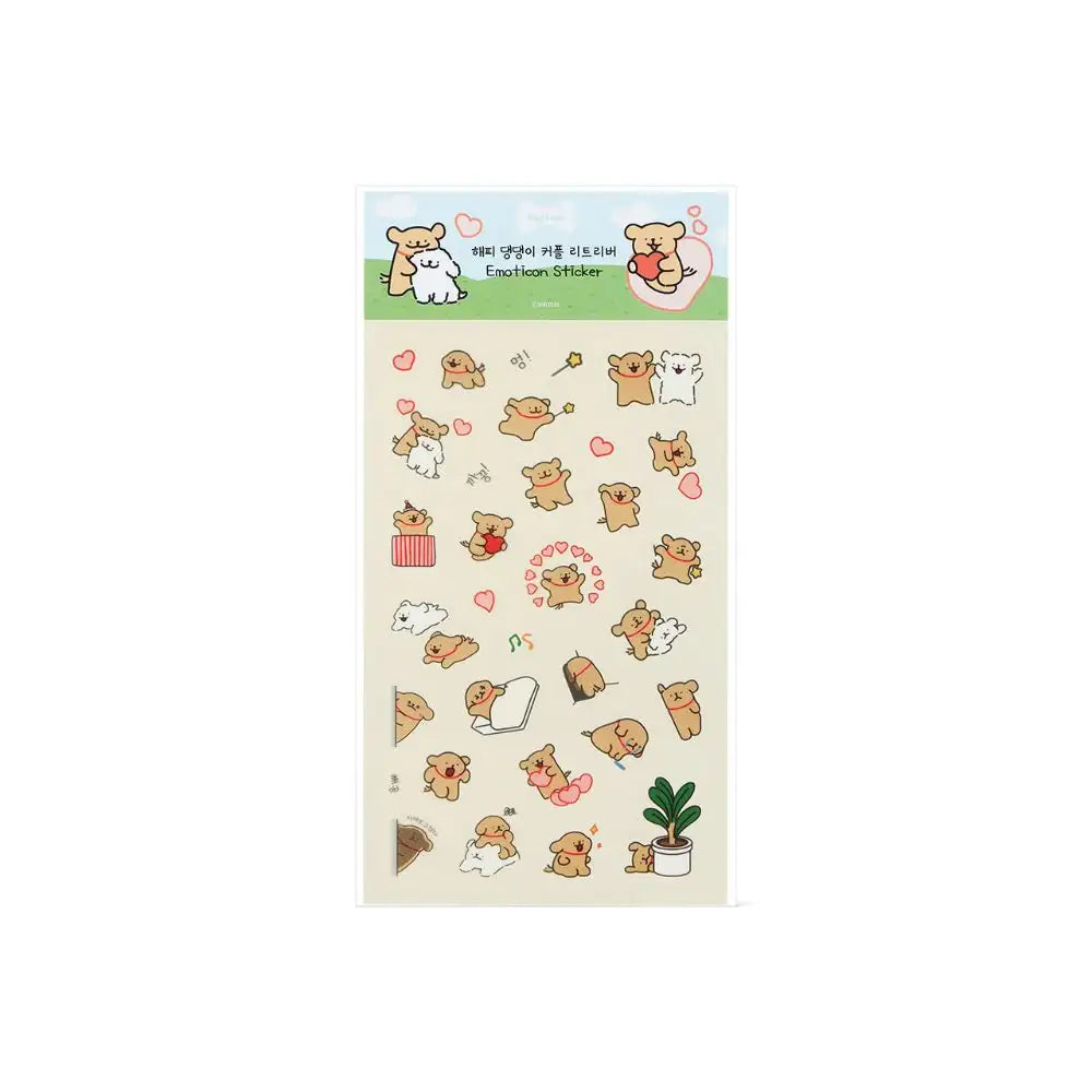 Kakao Friends - Happy Dog Couple Emoticon Sticker - Kakao Friends - Home & Living, Accessories - Harumio