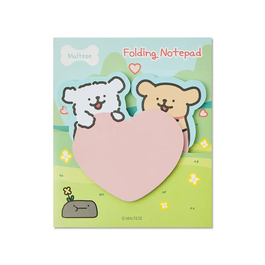 Kakao Friends - Maltese Folding Heart Memopad - Kakao Friends - Home & Living, Accessories - Harumio