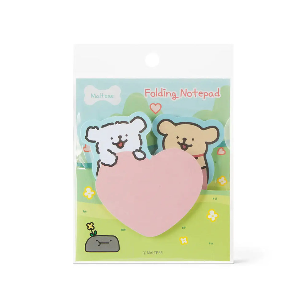 Kakao Friends - Maltese Folding Heart Memopad - Kakao Friends - Home & Living, Accessories - Harumio