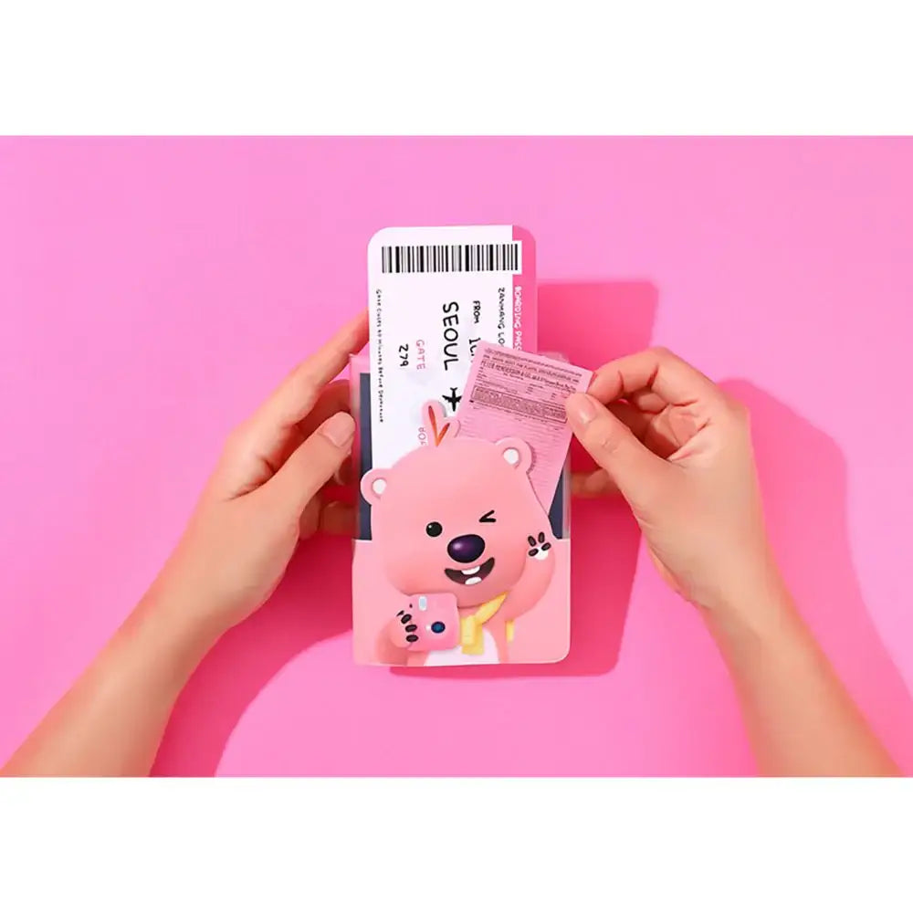 Kakao Friends x Zanmang Loopy - Travel with Zanmang Loopy Pocket Watch Passport Case - Kakao Friends x Zanmang Loopy - Home & Living, Accessories - Harumio
