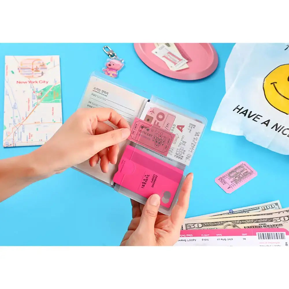 Kakao Friends x Zanmang Loopy - Travel with Zanmang Loopy Pocket Watch Passport Case - Kakao Friends x Zanmang Loopy - Home & Living, Accessories - Harumio
