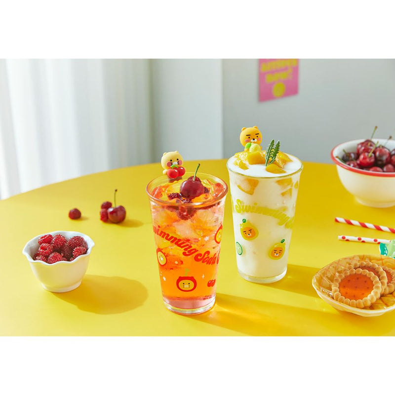 Kakao Friends - Swimming Soda City Cherry Figure Glass Cup