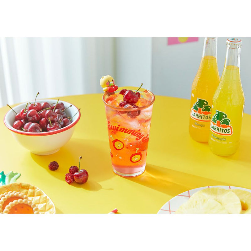 Kakao Friends - Swimming Soda City Cherry Figure Glass Cup