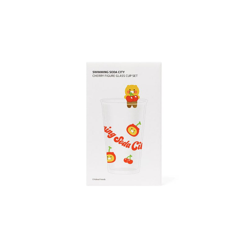 Kakao Friends - Swimming Soda City Cherry Figure Glass Cup