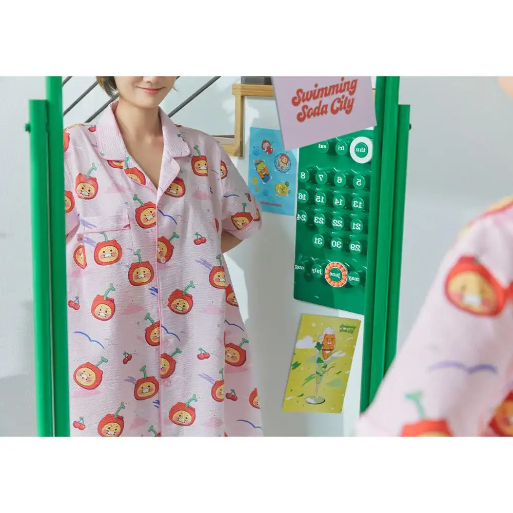 Kakao Friends - Swimming Soda City Choonsik Dress Pajamas - Kakao Friends - Clothing - Harumio