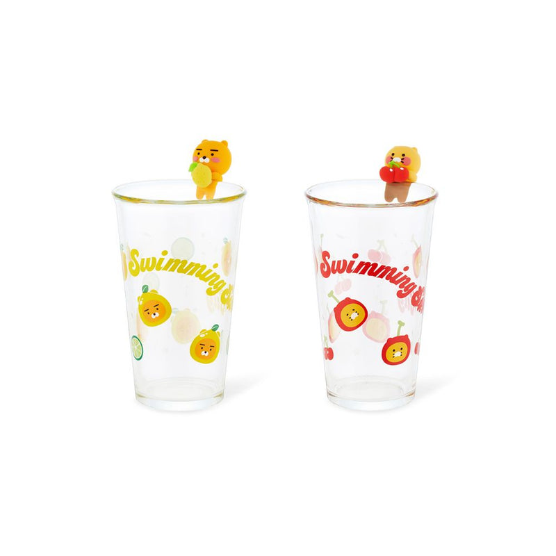 Kakao Friends - Swimming Soda City Cherry Figure Glass Cup