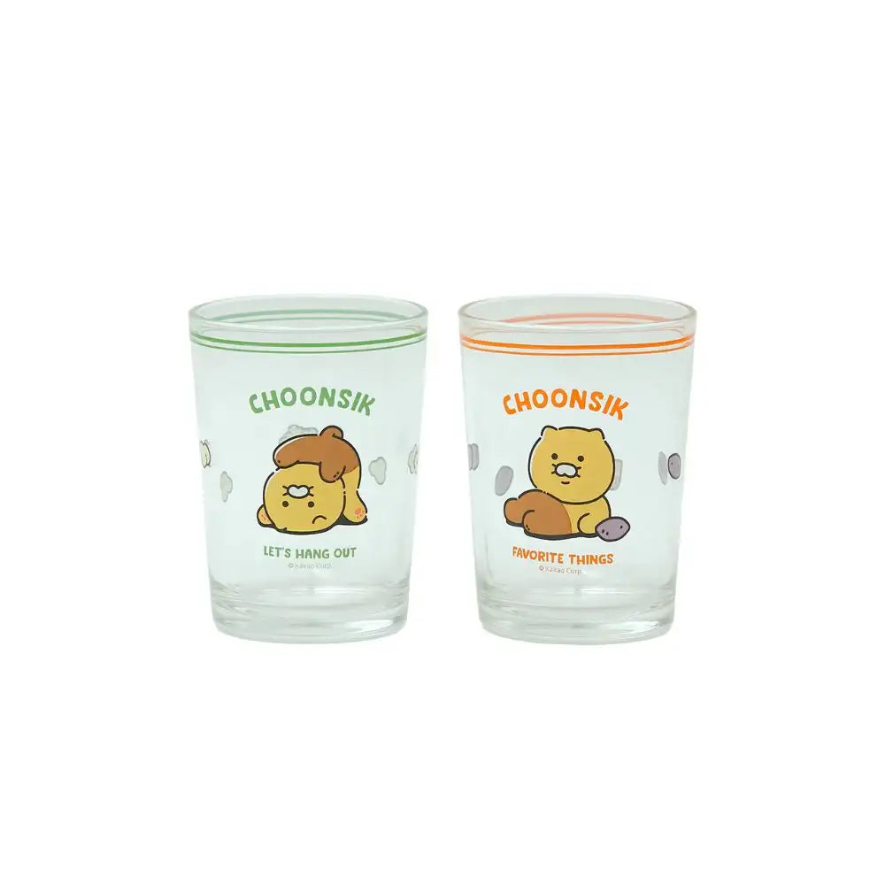 Kakao Friends - Choonsik Daily Glass Cup Set (2 pcs) - Kakao Friends - Home & Living, Accessories - Harumio