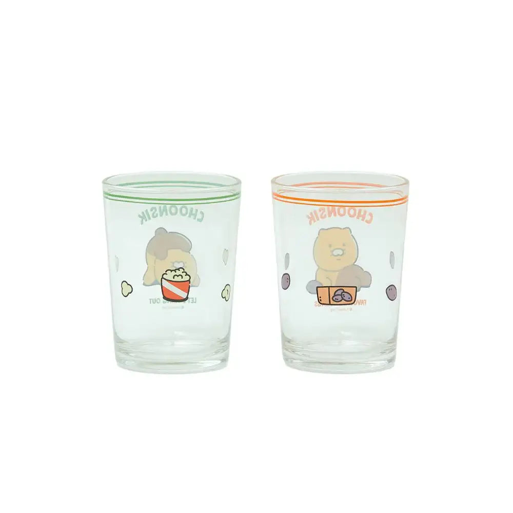 Kakao Friends - Choonsik Daily Glass Cup Set (2 pcs) - Kakao Friends - Home & Living, Accessories - Harumio