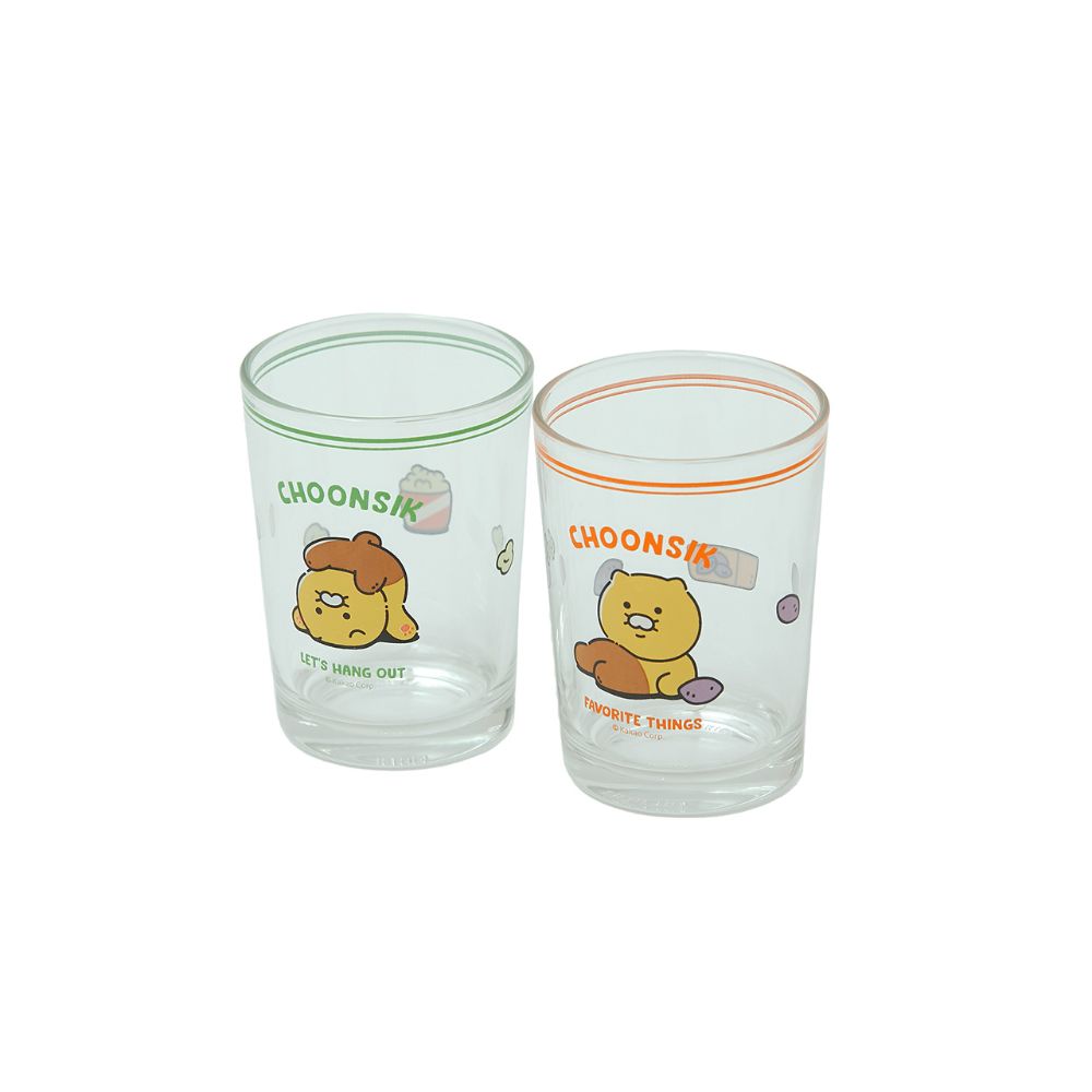 Kakao Friends - Choonsik Daily Glass Cup Set (2 pcs)