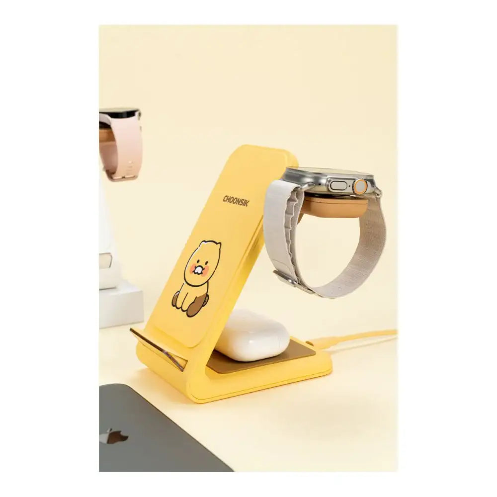 Kakao Friends - Choonsik 3 in1 Wireless Charging Pad (Galaxy) - Kakao Friends - Home & Living, Accessories - Harumio