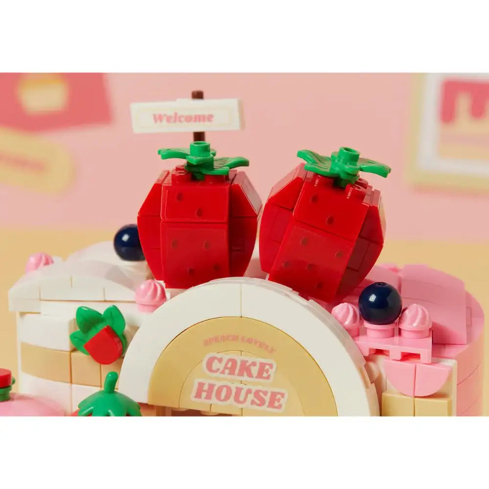 Kakao Friends - Apeach Strawberry Cake Desert Brick Figure - Kakao Friends - Toy - Harumio