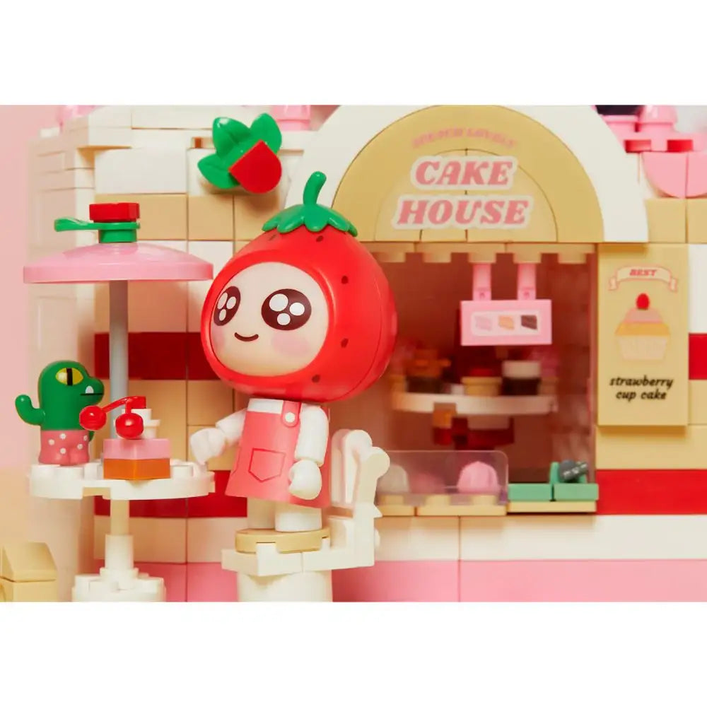 Kakao Friends - Apeach Strawberry Cake Desert Brick Figure - Kakao Friends - Toy - Harumio