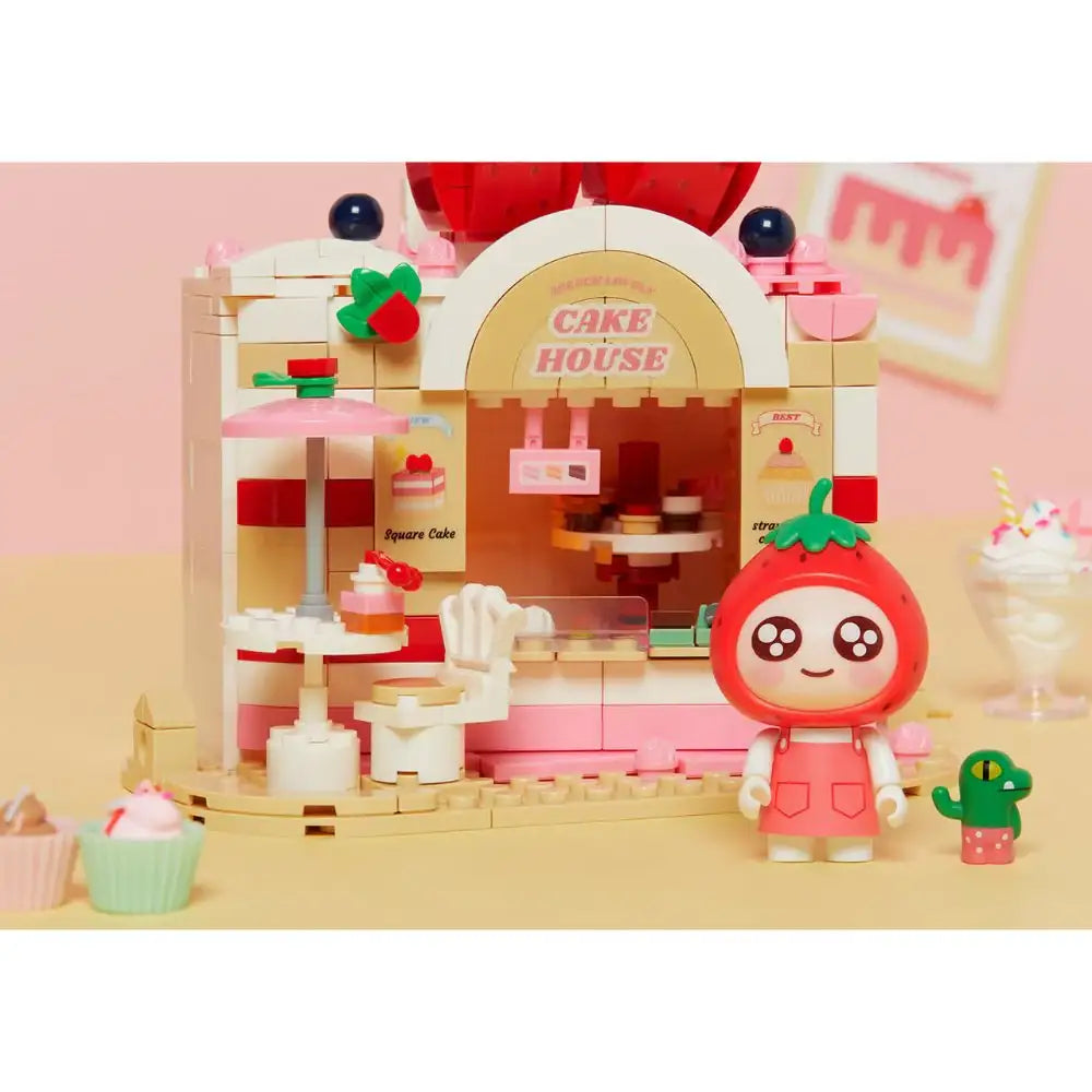 Kakao Friends - Apeach Strawberry Cake Desert Brick Figure - Kakao Friends - Toy - Harumio