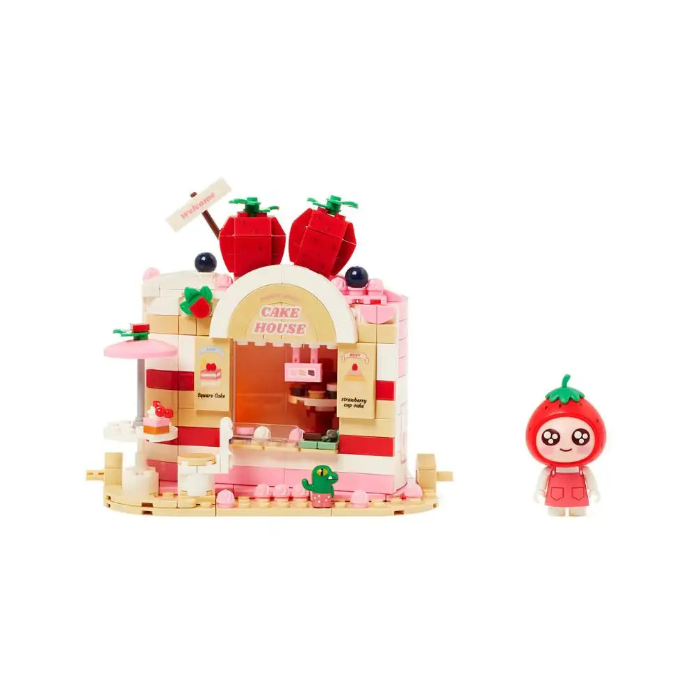 Kakao Friends - Apeach Strawberry Cake Desert Brick Figure - Kakao Friends - Toy - Harumio