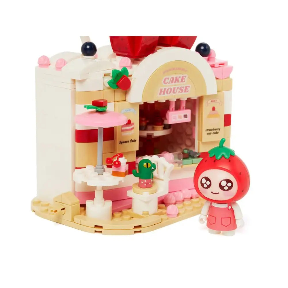 Kakao Friends - Apeach Strawberry Cake Desert Brick Figure - Kakao Friends - Toy - Harumio