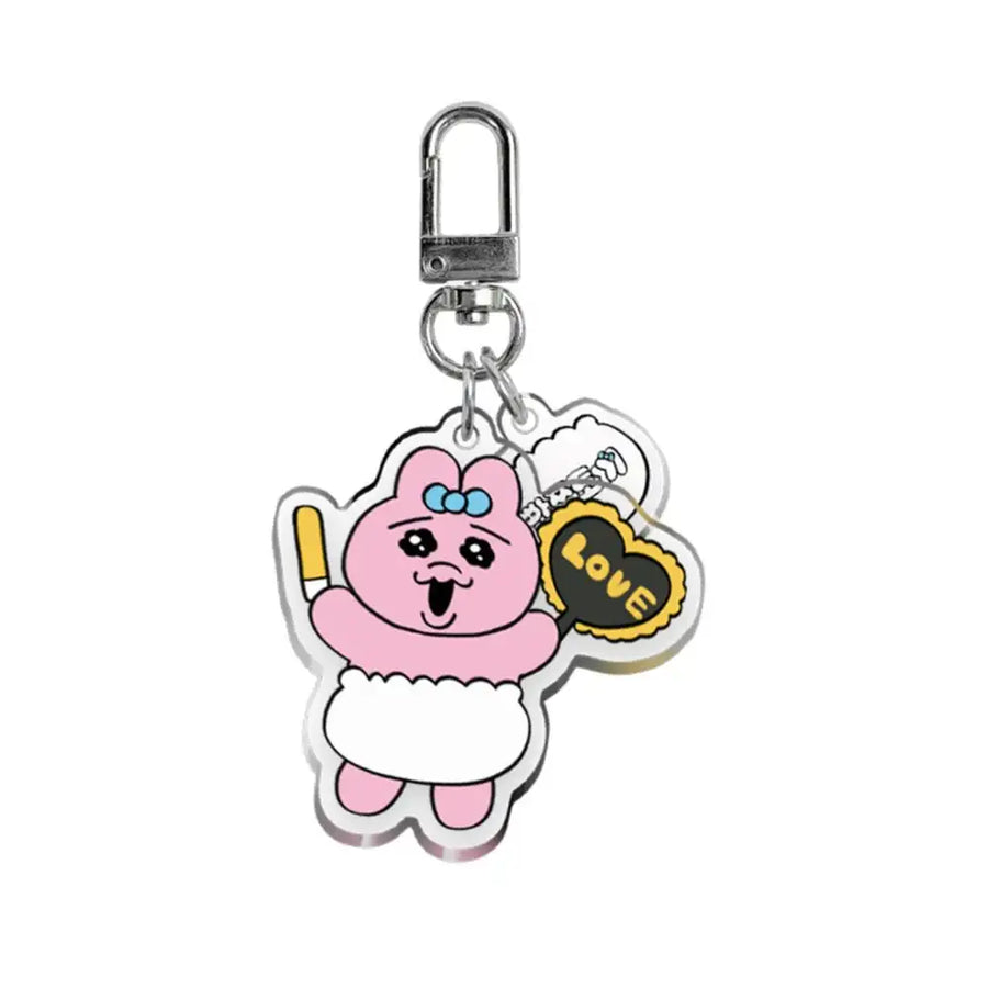 Kakao Friends - Fan Club Punkyu Rabbit Body Acrylic Keyring - Kakao Friends - Acrylic Keyring - Harumio