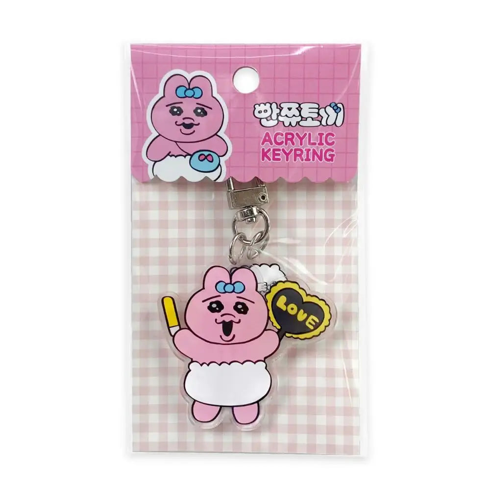 Kakao Friends - Fan Club Punkyu Rabbit Body Acrylic Keyring - Kakao Friends - Acrylic Keyring - Harumio