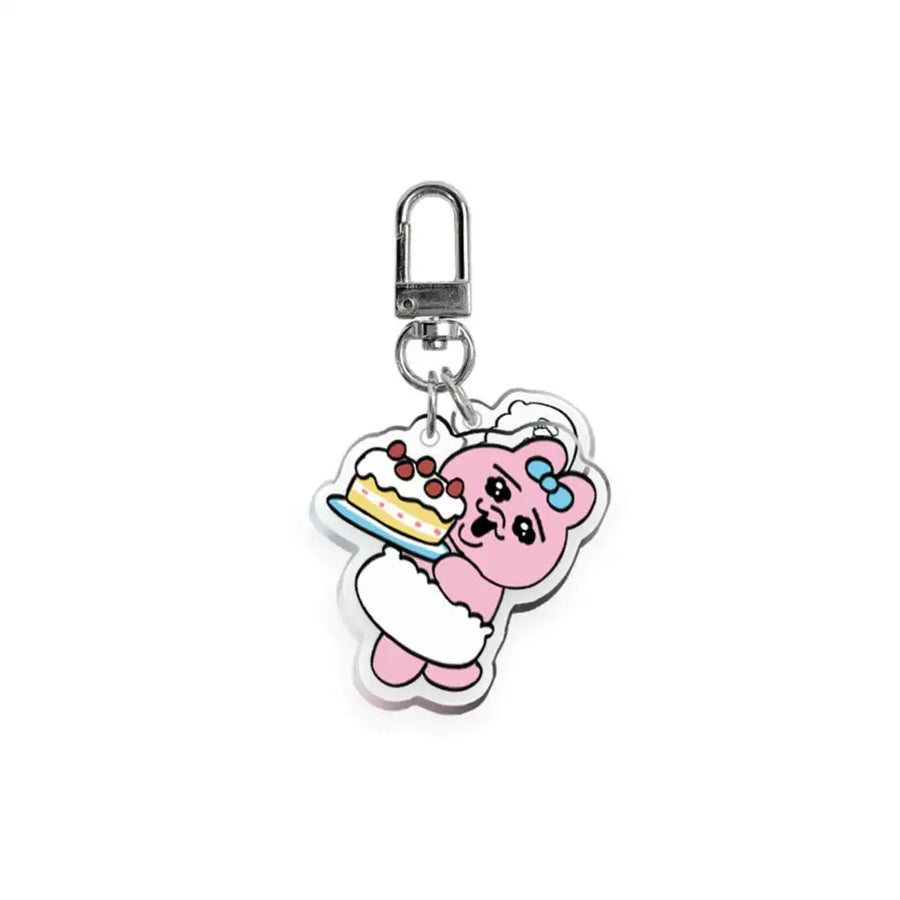Kakao Friends - Birthday Cake Punkyu Rabbit Acrylic Keyring - Kakao Friends - Acrylic Keyring - Harumio