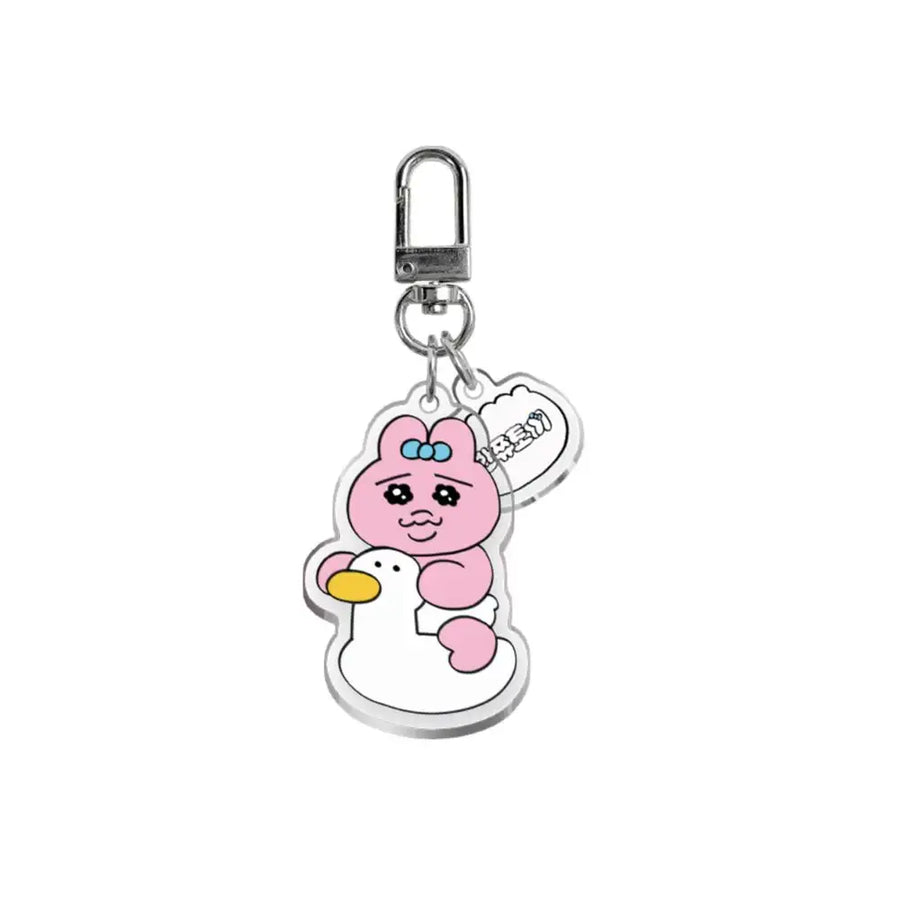 Kakao Friends - Punkyu Rabbit & Swan Body Acrylic Keyring - Kakao Friends - Acrylic Keyring - Harumio