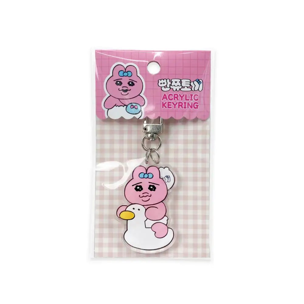Kakao Friends - Punkyu Rabbit & Swan Body Acrylic Keyring - Kakao Friends - Acrylic Keyring - Harumio