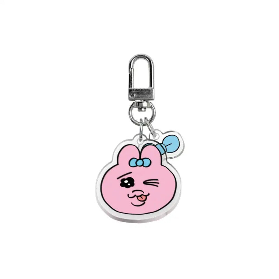 Kakao Friends - Punkyu Rabbit Face Winking Acrylic Keyring - Kakao Friends - Acrylic Keyring - Harumio