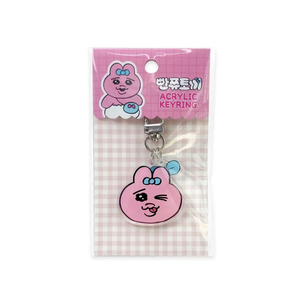 Kakao Friends - Punkyu Rabbit Face Winking Acrylic Keyring - Kakao Friends - Acrylic Keyring - Harumio