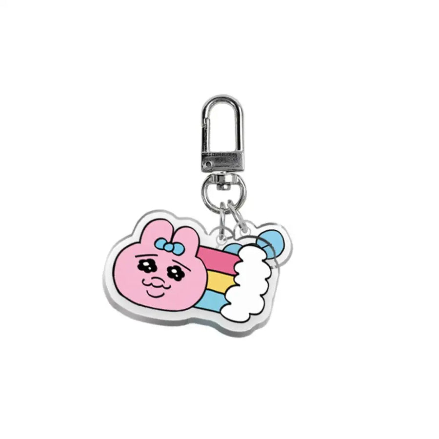 Kakao Friends - Rainbow Punkyu Rabbit Acrylic Keyring - Kakao Friends - Acrylic Keyring - Harumio