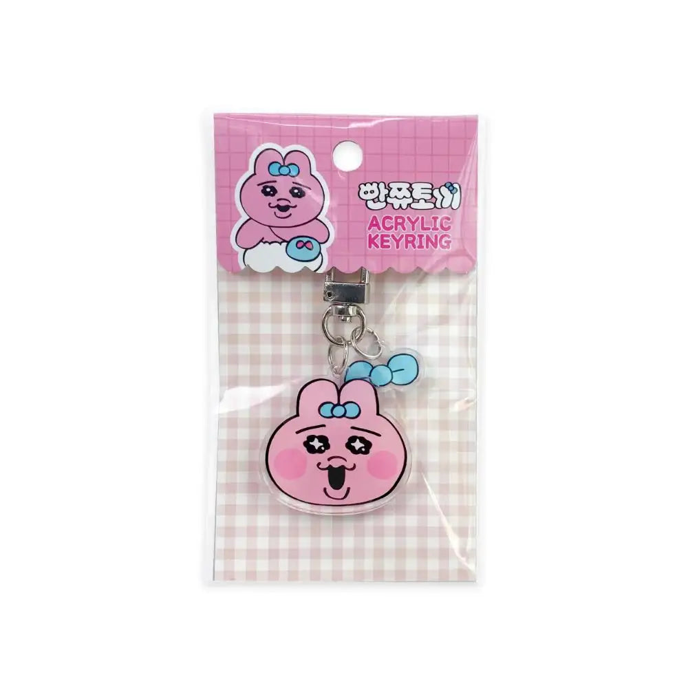 Kakao Friends - Glittering Happy Punkyu Rabbit Acrylic Keyring - Kakao Friends - Acrylic Keyring - Harumio