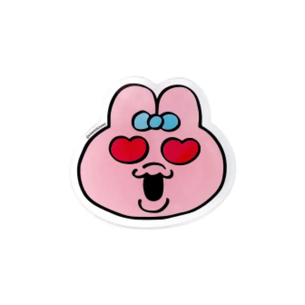 Kakao Friends - Punkyu Rabbit Heart Face Acrylic Tok - Kakao Friends - Acrylic Keyring - Harumio