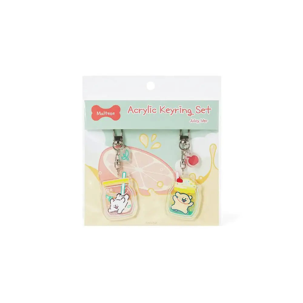 Kakao Friends - Maltese Juicy Acrylic Keyring Set - Kakao Friends - Acrylic Keyring - Harumio