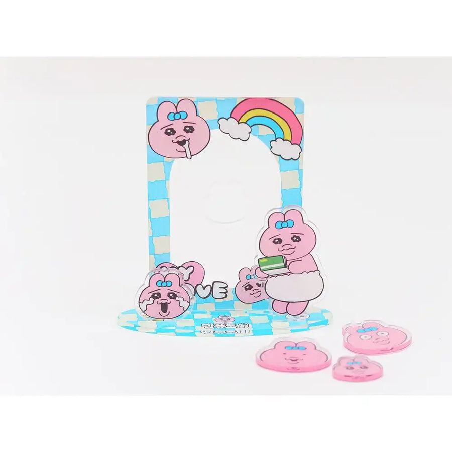 Kakao Friends - Punkyu Rabbit Blue Rainbow Photocard Acrylic Stand - Kakao Friends - Photocard - Harumio