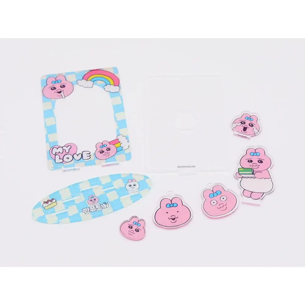 Kakao Friends - Punkyu Rabbit Blue Rainbow Photocard Acrylic Stand - Kakao Friends - Photocard - Harumio