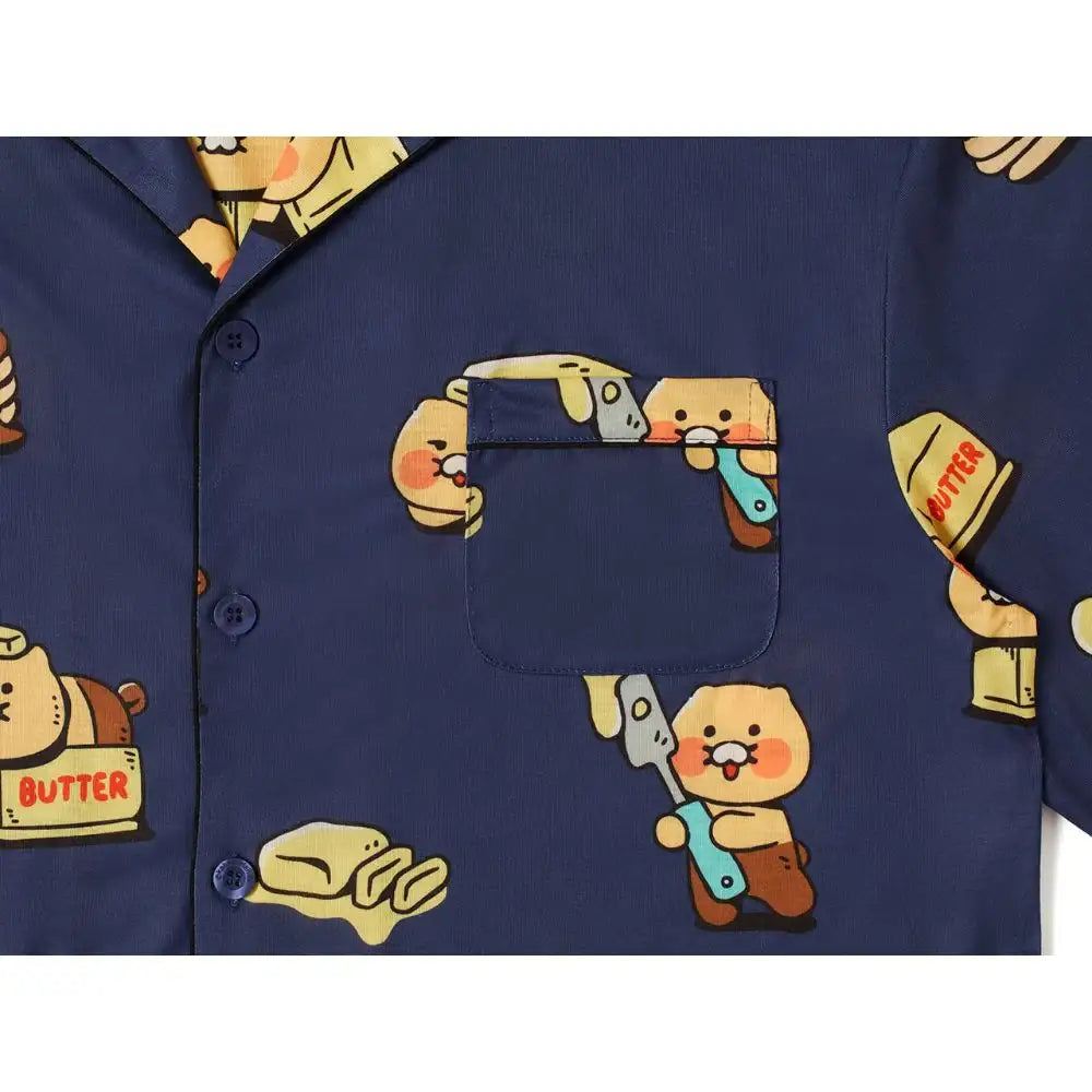 Kakao Friends - Baking Time Choonsik Navy Pajamas Set - Kakao Friends - Clothing - Harumio