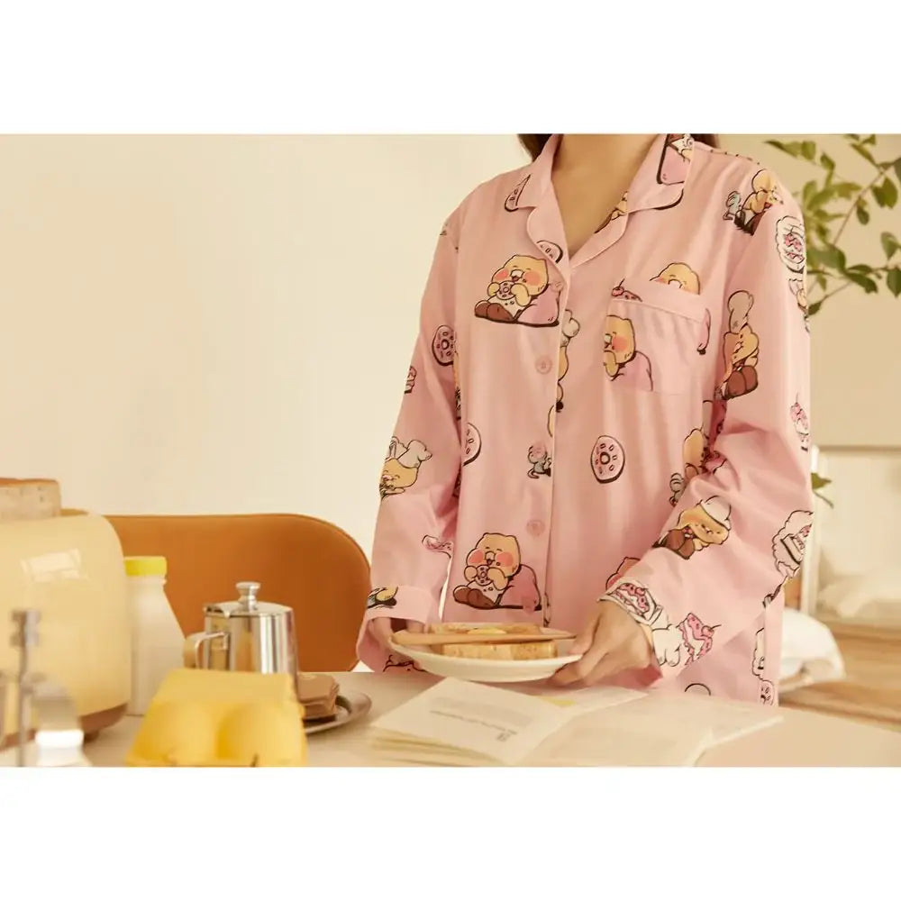Kakao Friends - Baking Time Choonsik Pinky Women Pajamas Set - Kakao Friends - Clothing - Harumio