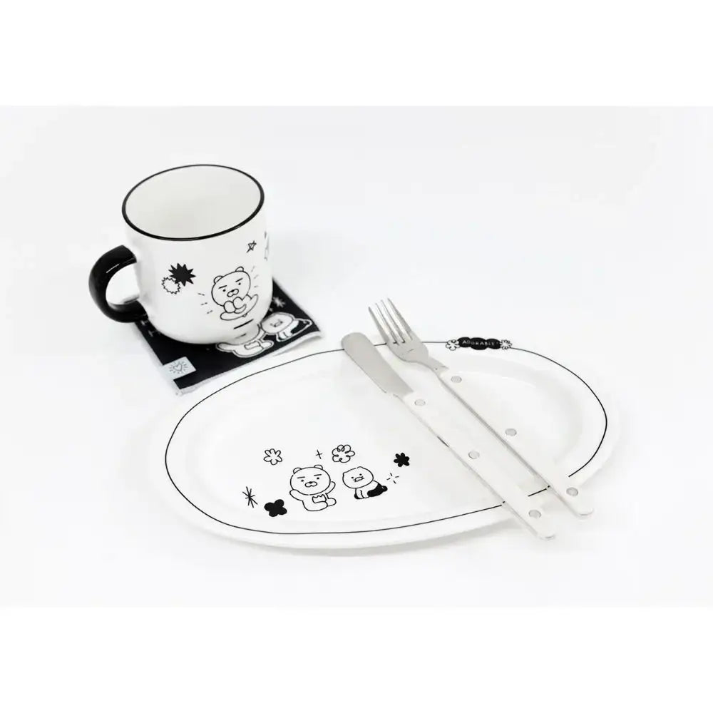 Kakao Friends - Doodle Doodle Ryan & Choonsik Plate - Kakao Friends - Home & Living, Accessories - Harumio